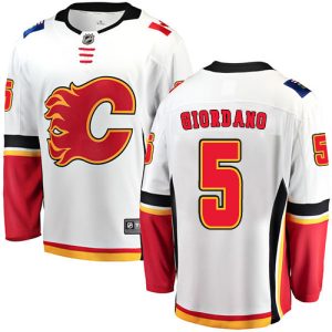 Kinder Calgary Flames Eishockey Trikot Mark Giordano #5 Breakaway Weiß – Fanatics Branded Auswärts